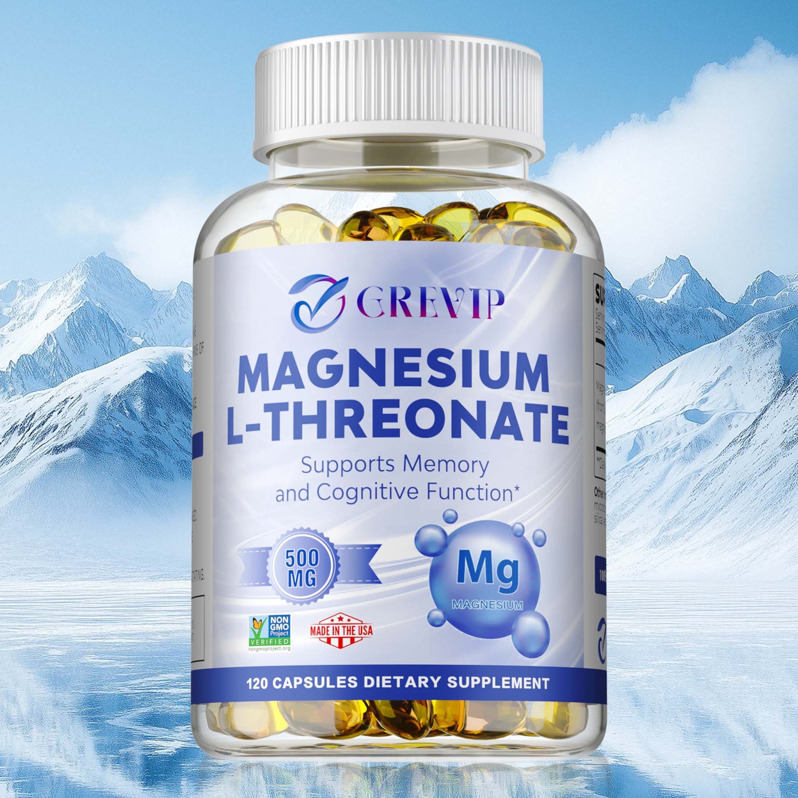 Magnesium L-threonate 2000mg – for Brain, Memory, Focus, Cognitive Function