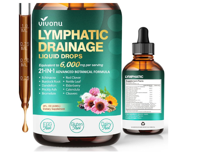Lymphatic Drainage Drops Liposomal Immune Cleanse Support / Drenaje Linfatico