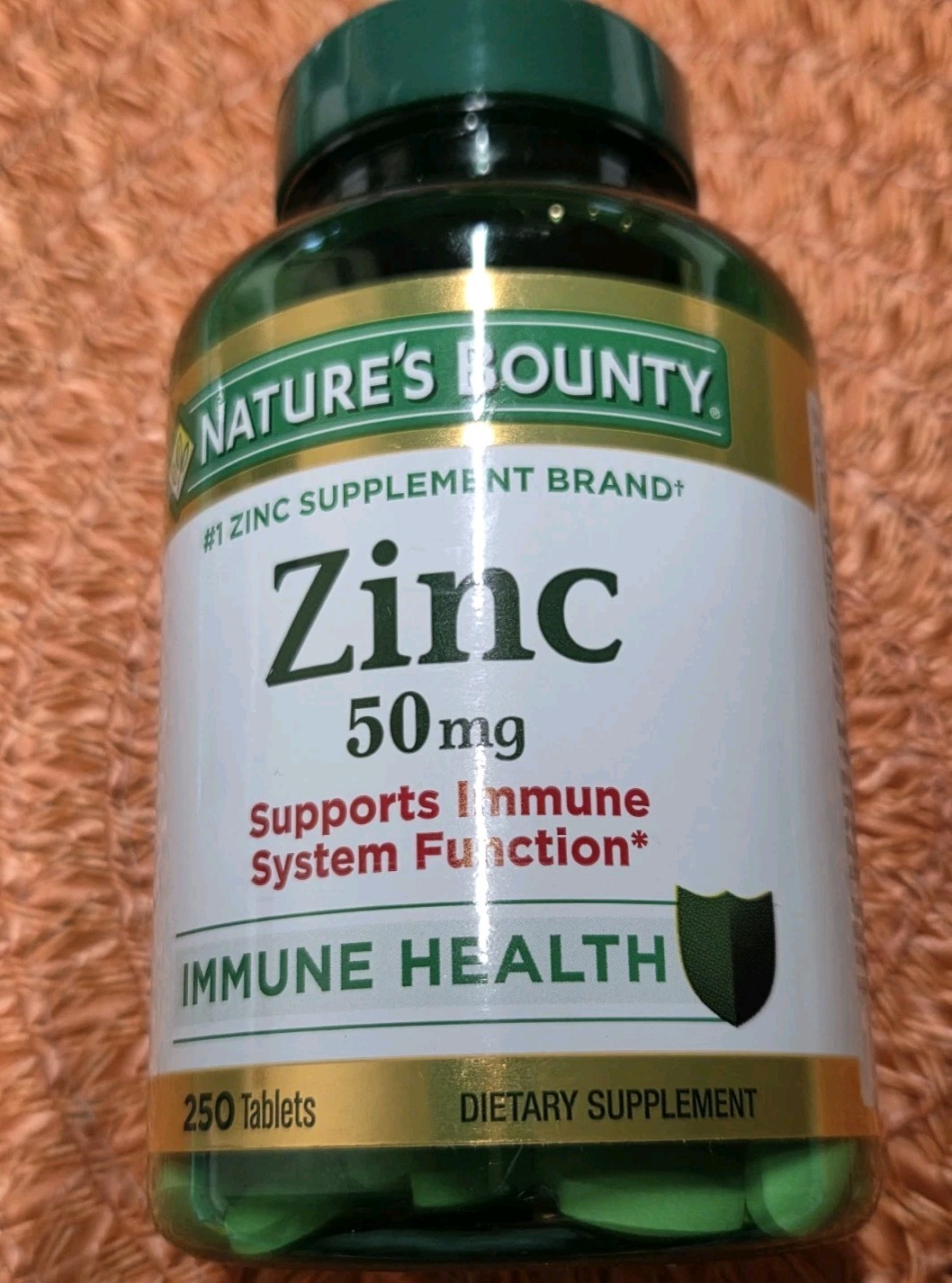 Nature’s Bounty Zinc 50mg Immune Support Antioxidant 250 Count EXP 03/29