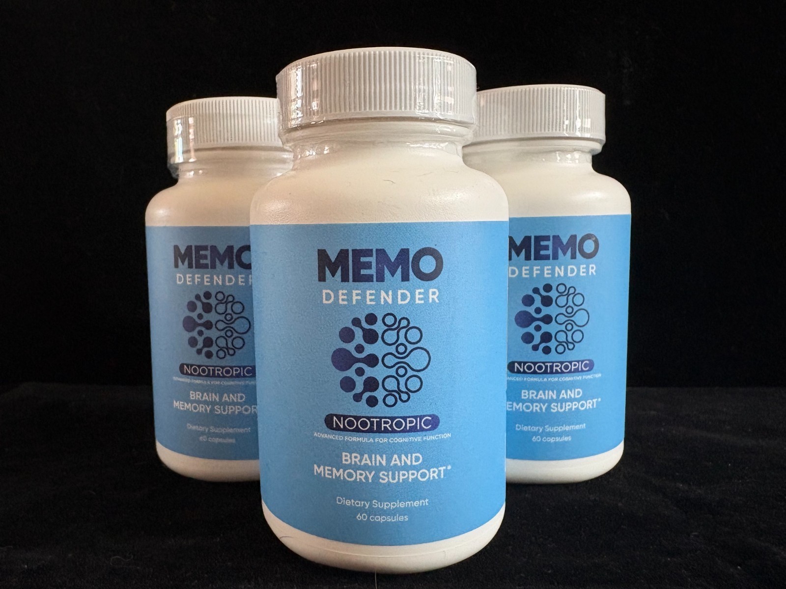 Memo Defender Nootropic Pills, Brain & Memory Support (180 Capsules)