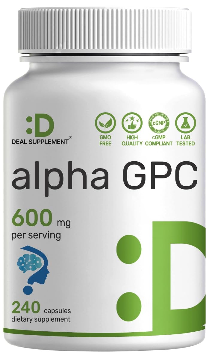 DEAL SUPPLEMENT Alpha GPC 600 mg Per Serving, 240 240 Count (Pack of 1)
