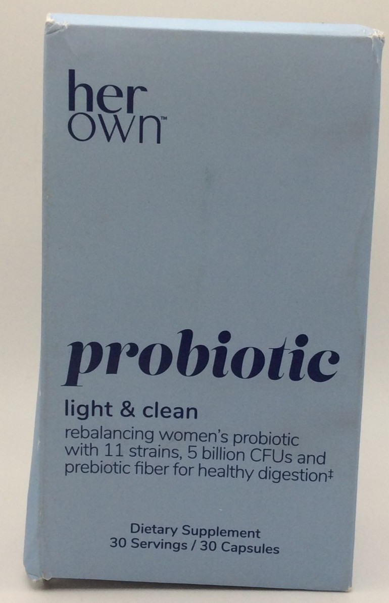 Her Own Probiotic Capsules 30 Count Digestive Health Immune Support EXP 05/2026
