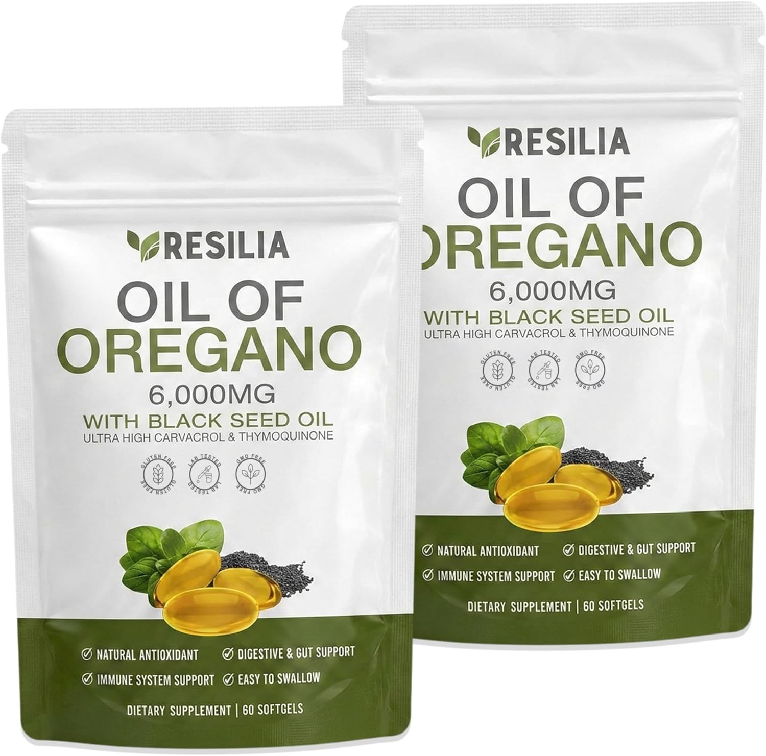 2-in-1 Oil of Oregano & Black Seed Softgels | Immune Support