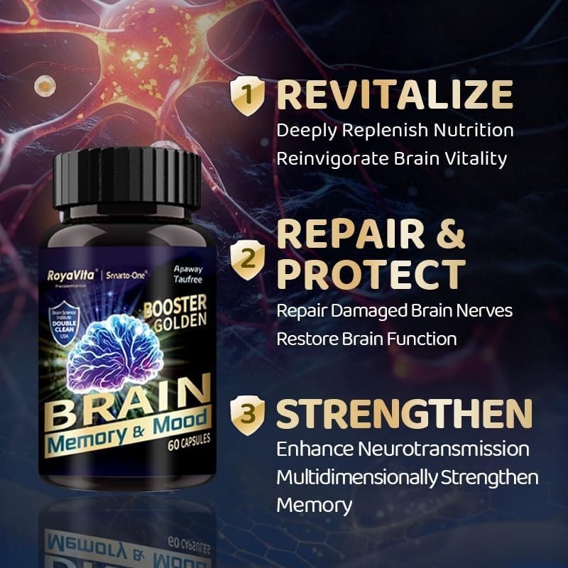 FREE S&H! Royavita Memory & Mood Capsules – Brain & Memory Capsules – Qty 60