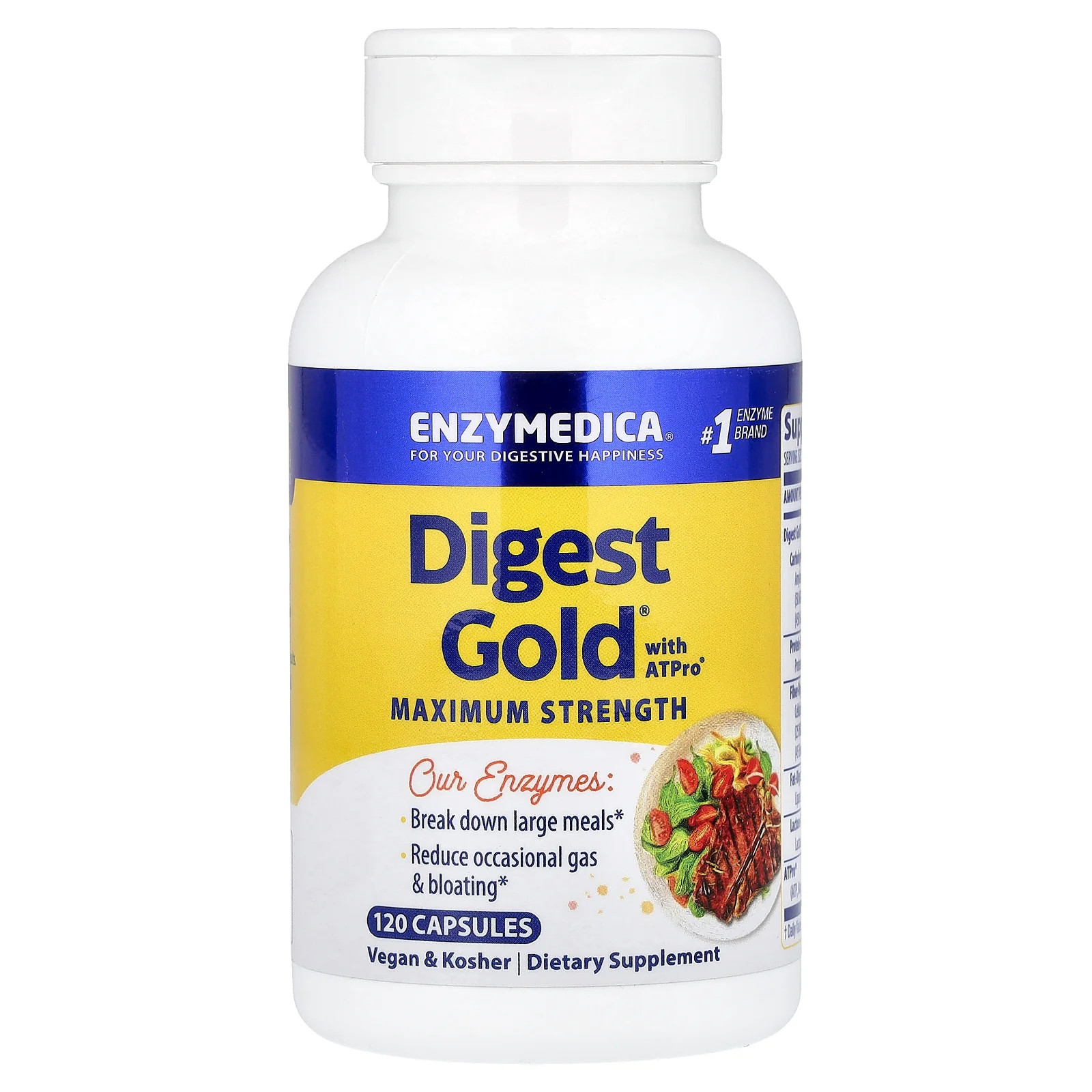 2 X Enzymedica, Digest Gold� with ATPro�, 120 Capsules