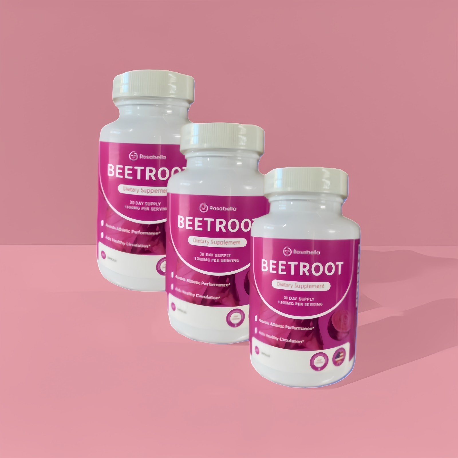 Organic Beet Root 60 Capsules Natural Energy Boost Blood Pressure 3PCS Rosabella