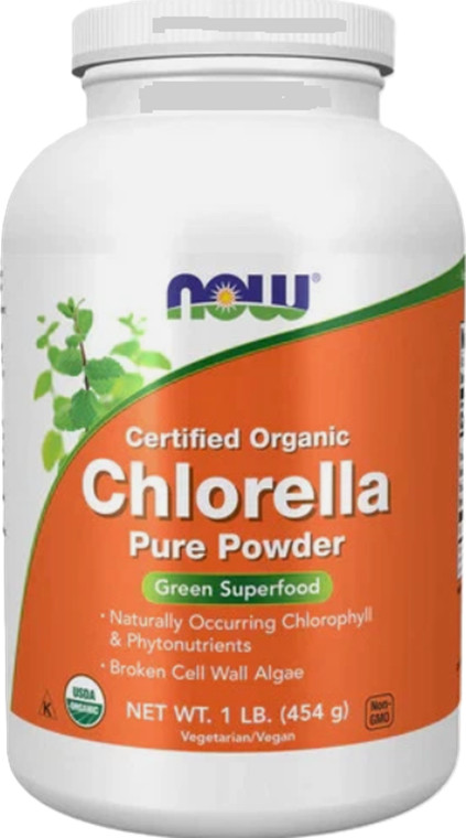 Certified Organic Chlorella Pure Powder 1 lb (454 g) 02/27