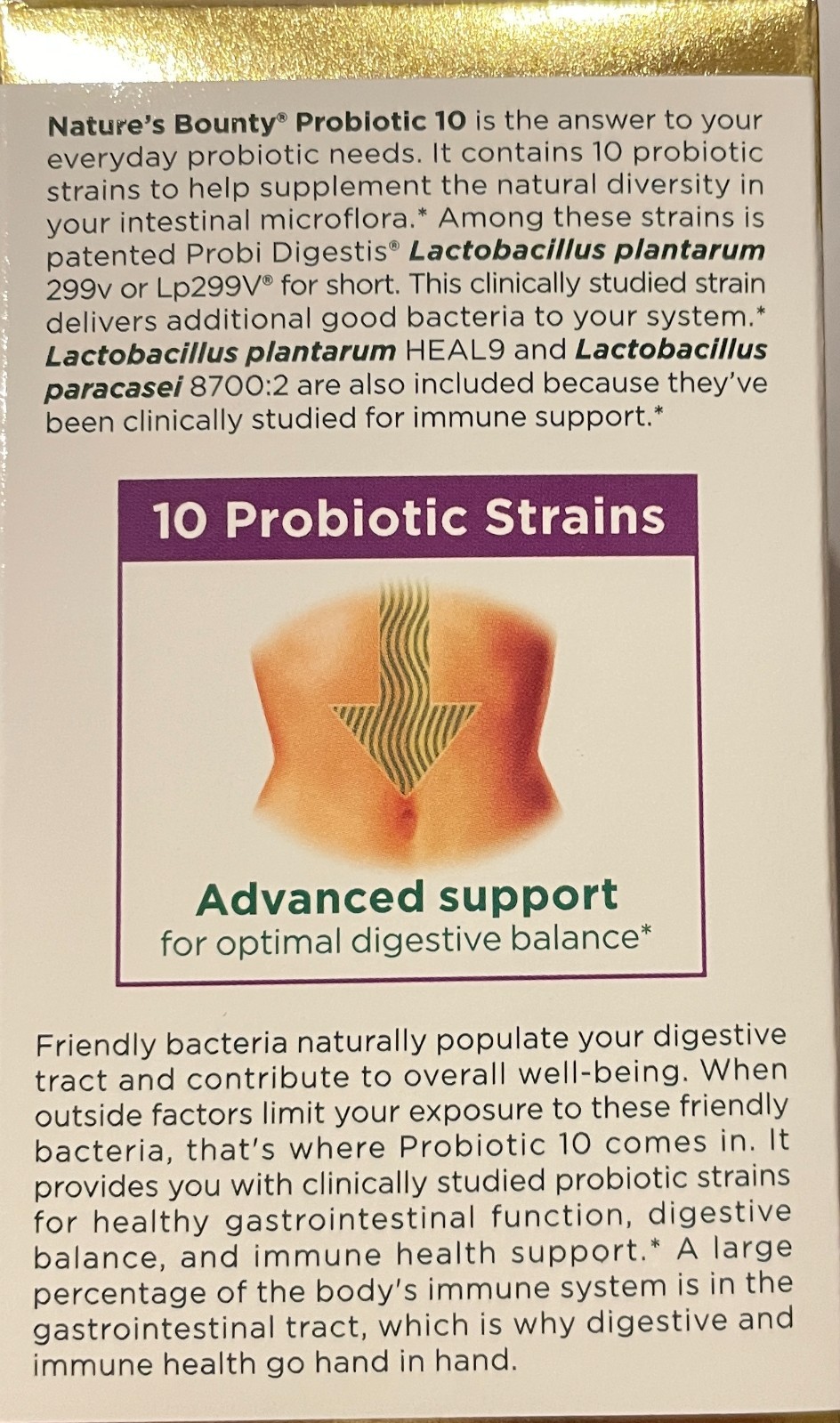 Nature’s Bounty Ultra Strength Probiotic 10, 70 Caps (20 Billion CFU) Exp. 11/27