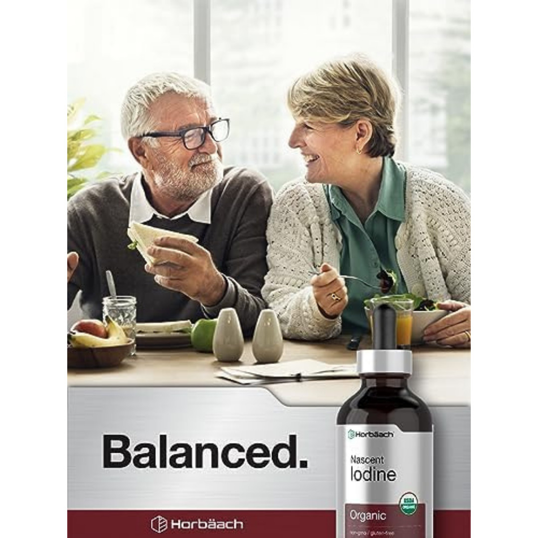 Nascent Iodine 325mcg 4oz Organic Liquid Supplement Non-GMO Gluten Free USA