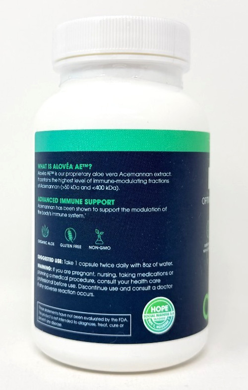 Alovea IMMUN Immune Support Aloe Vera Supplement 112 Capsules, EXP 2/2027