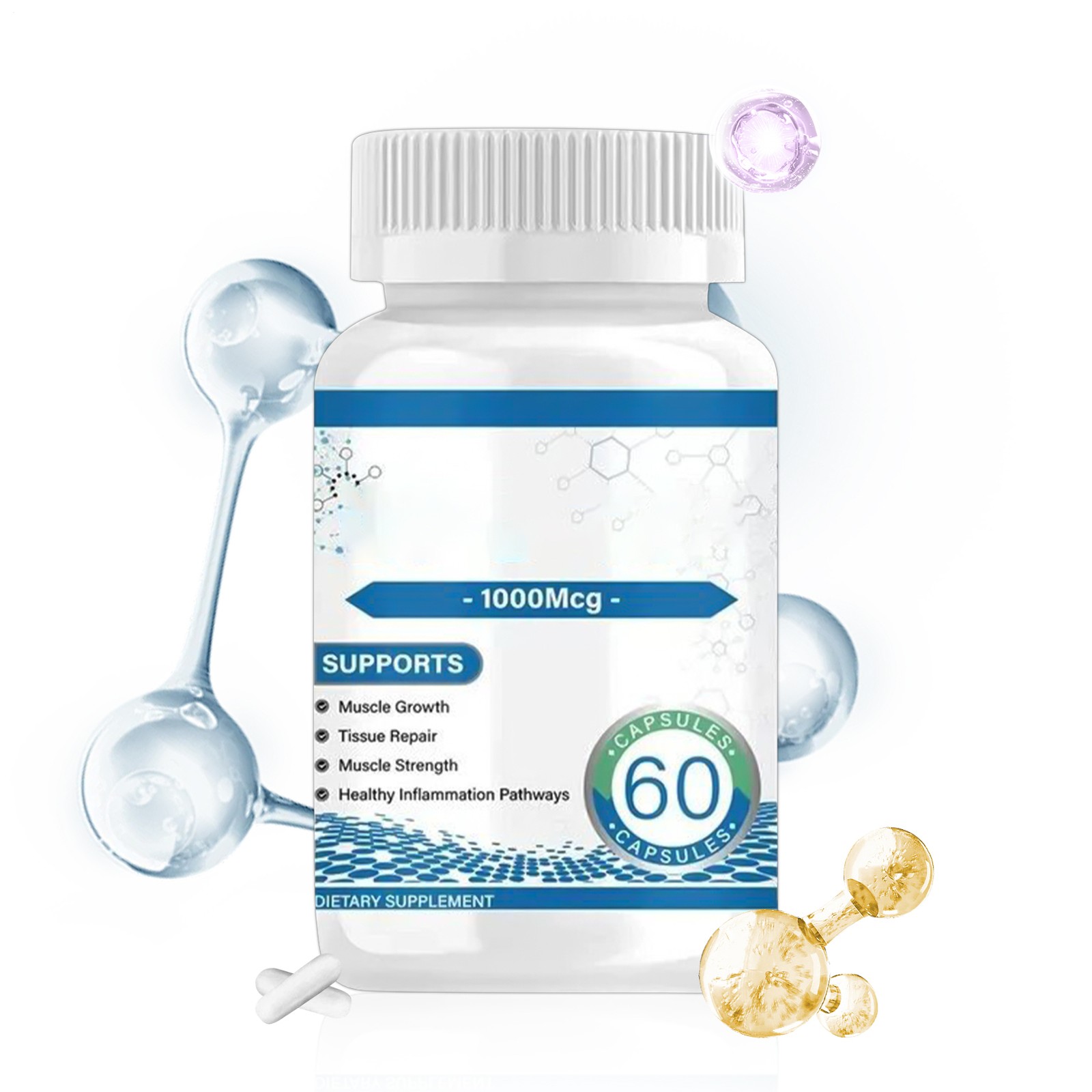BCP-157Collagen Peptides 1000 Mcg 60 Count Sports Fitness Recovery Muscle Supply