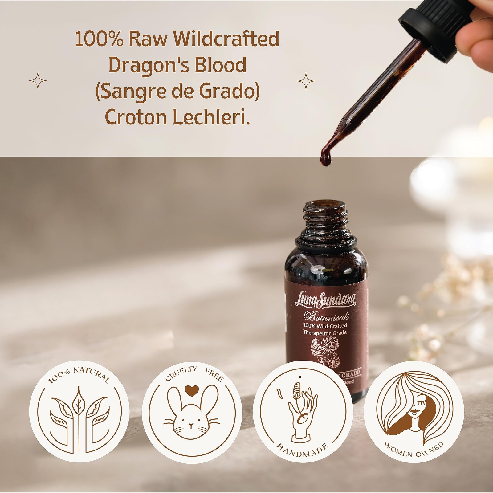 Dragon’s Blood Resin Pure Raw Sangre de Grado 1 Oz Wild Crafted No Alcohol
