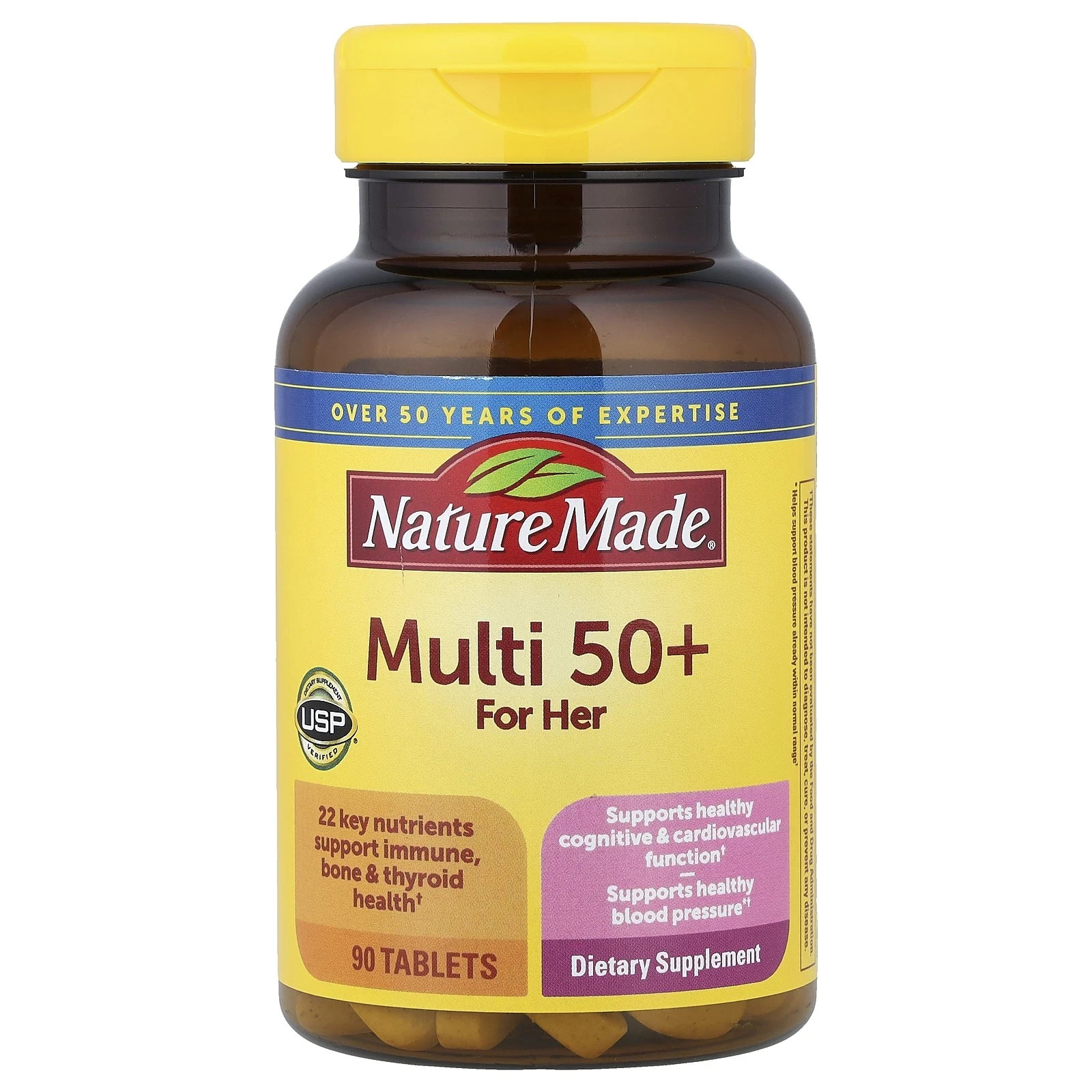 NEW Nature Made Multi 50+ For Her 90 Tablets Healthy Blood Pressure EXP 04/2028