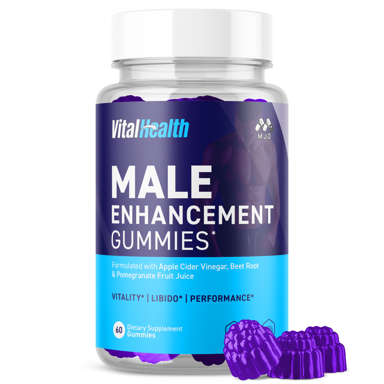 (1 Pack) Vital Health Male Gummys Advanced Max Formula VitalHealth 60 Gummies