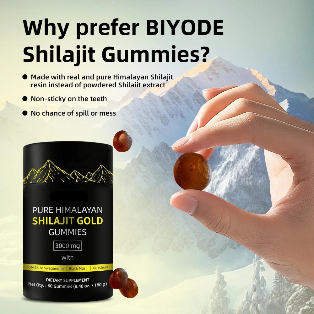 Himalayan GOLD Shilajit Gummies, Organic, Extremely Potent 3000 mg, Fulvic Acid