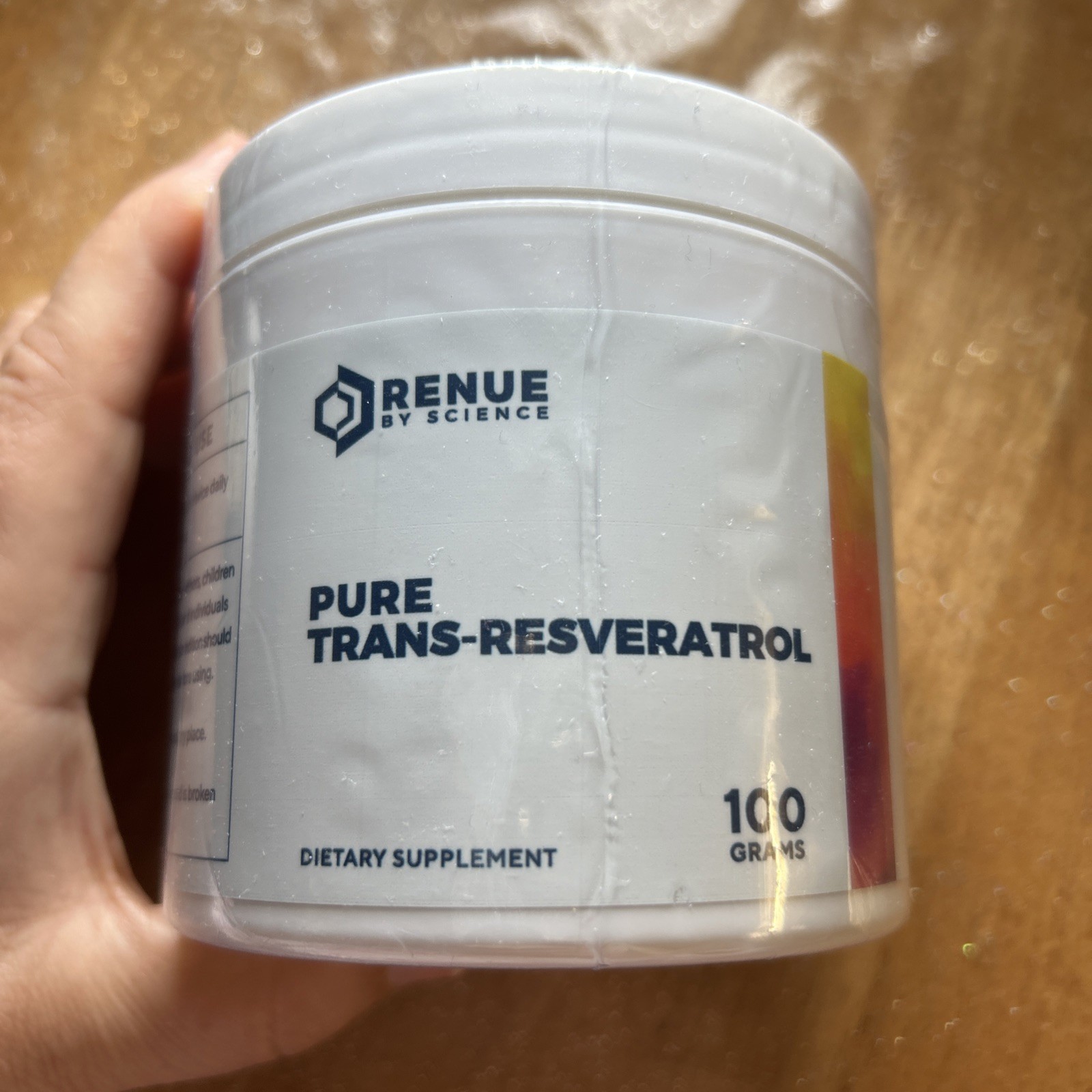 Renue By Science Pure Trans-Resveratrol 100 Grams Sealed 200 Servings Exp 7/2028