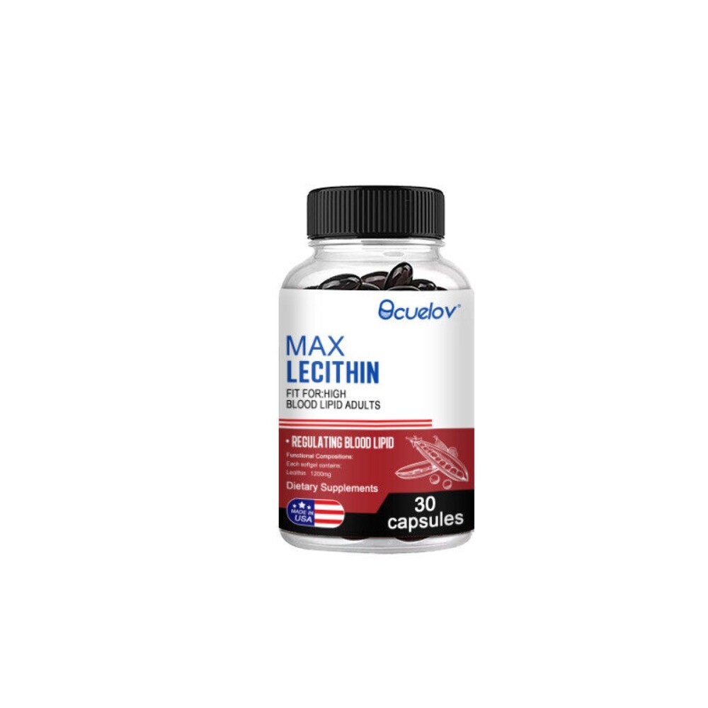 Max Lecithin -1200 Mg – Non-GMO- 30/60/120 Capsules-Regulate blood lipids