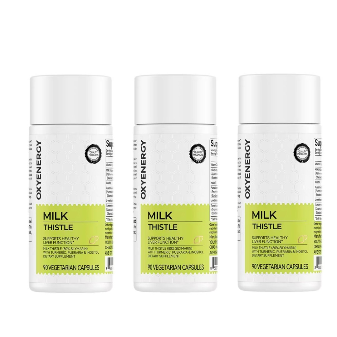 2 BOTTLES—Milk Thistle Liver Detox Supplement – 300mg Silymarin – OXYENERGY+