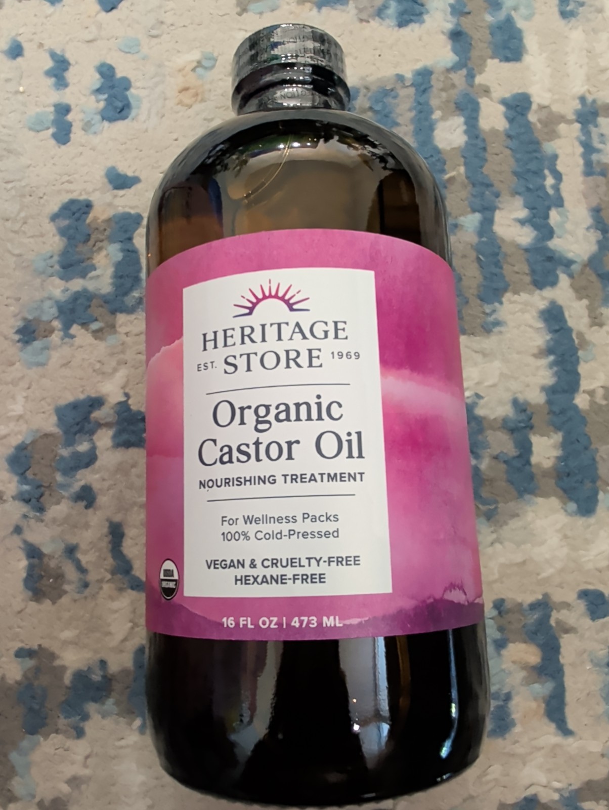 Heritage Store, Organic Castor Oil, 32 Oz Exp: 02/2029