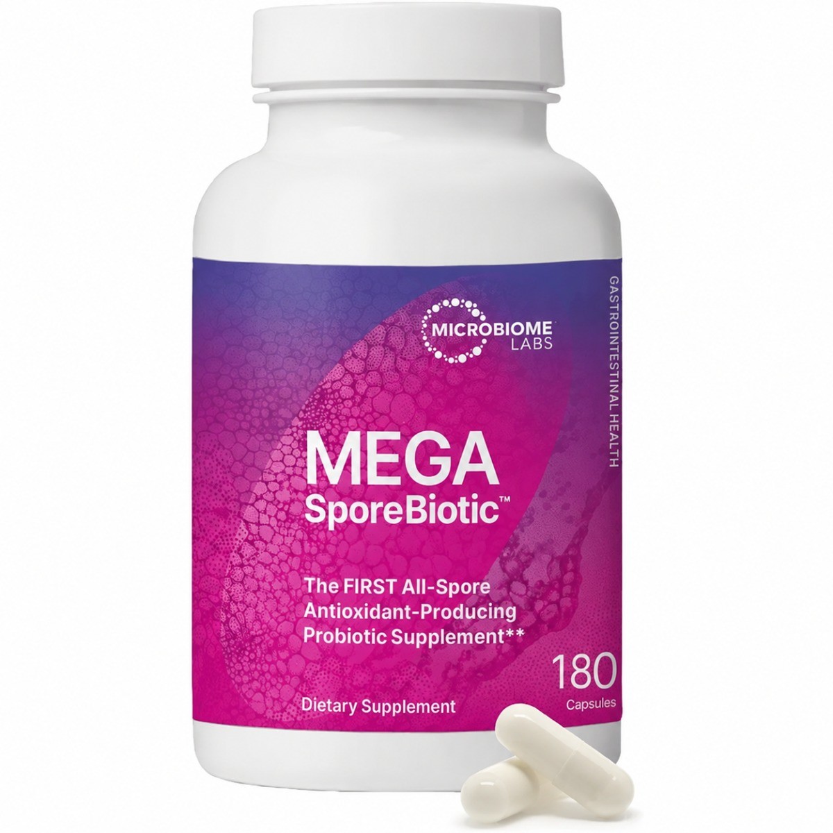 Microbiome Labs MegaSporeBiotic Probiotics 180 Capsules, Gut Digestive Health