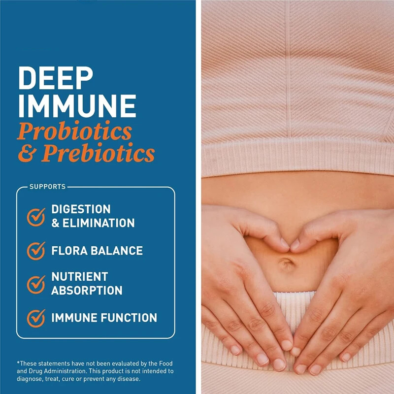 Deep Immune Probiotics and Prebiotics–60 Capsules