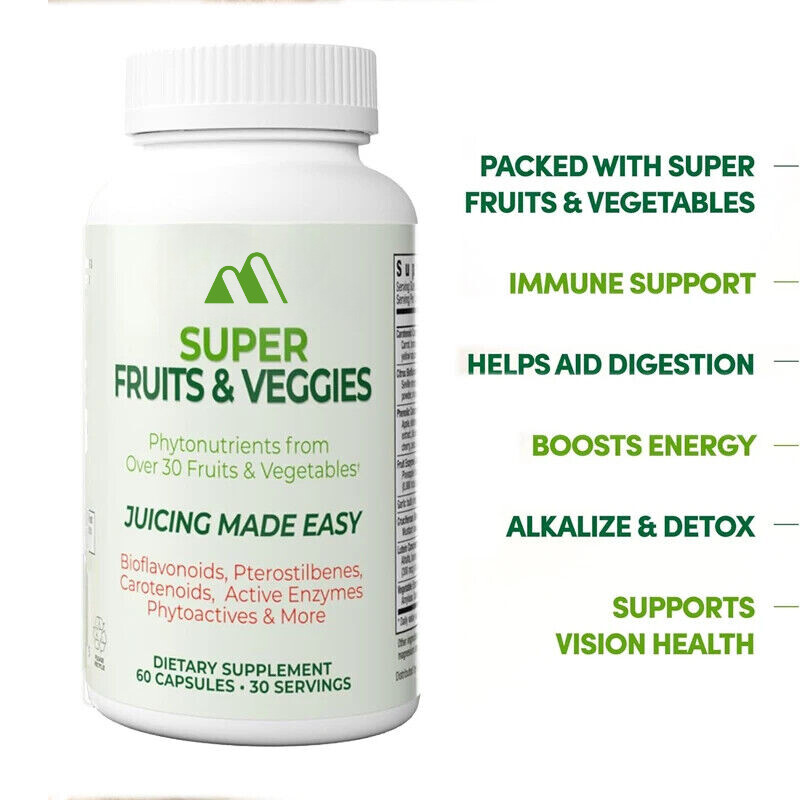 Super Fruit and Vegetable Vegetarian Capsules 60 Capsules