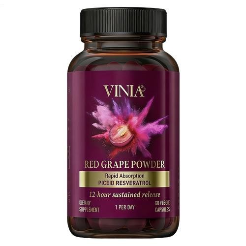 VINIA Resveratrol Piceid Supplementation Non-GMO, 60ct Increases Blood Flow