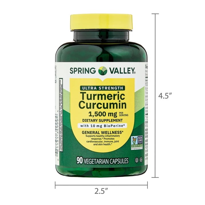 3 Pack Spring Valley Ultra Strength Turmeric Curcumin 1500 mg Capsules 90 Count