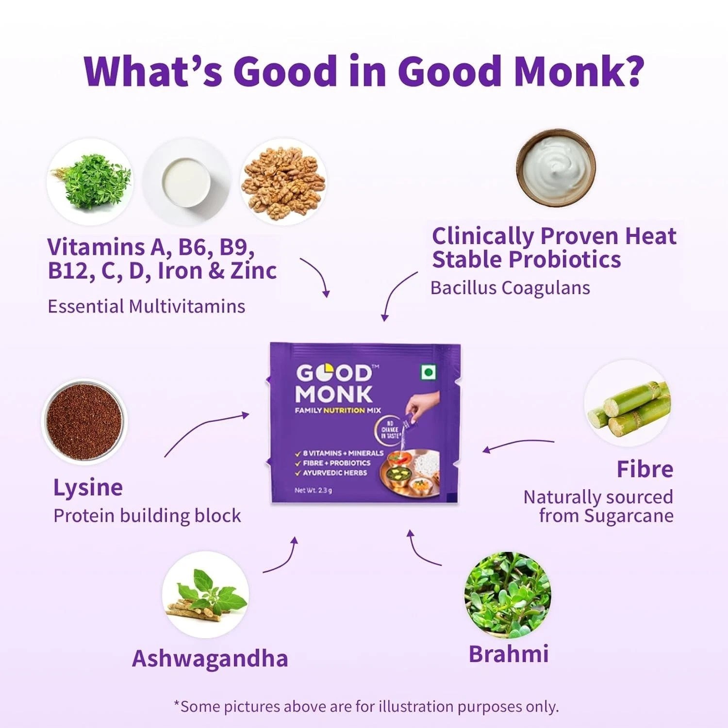 Good Monk Multivitamin Improves Energy ,Immunity & Gut Health 15 Sachets p111
