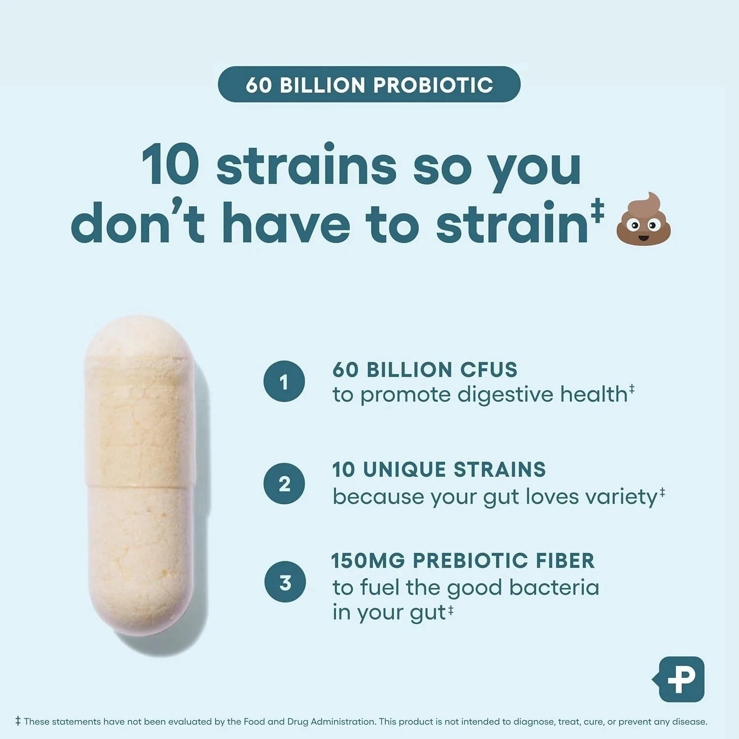 Physician’s Choice Probiotics 60 Billion CFU10 Strains + Organic Prebiotics NEW