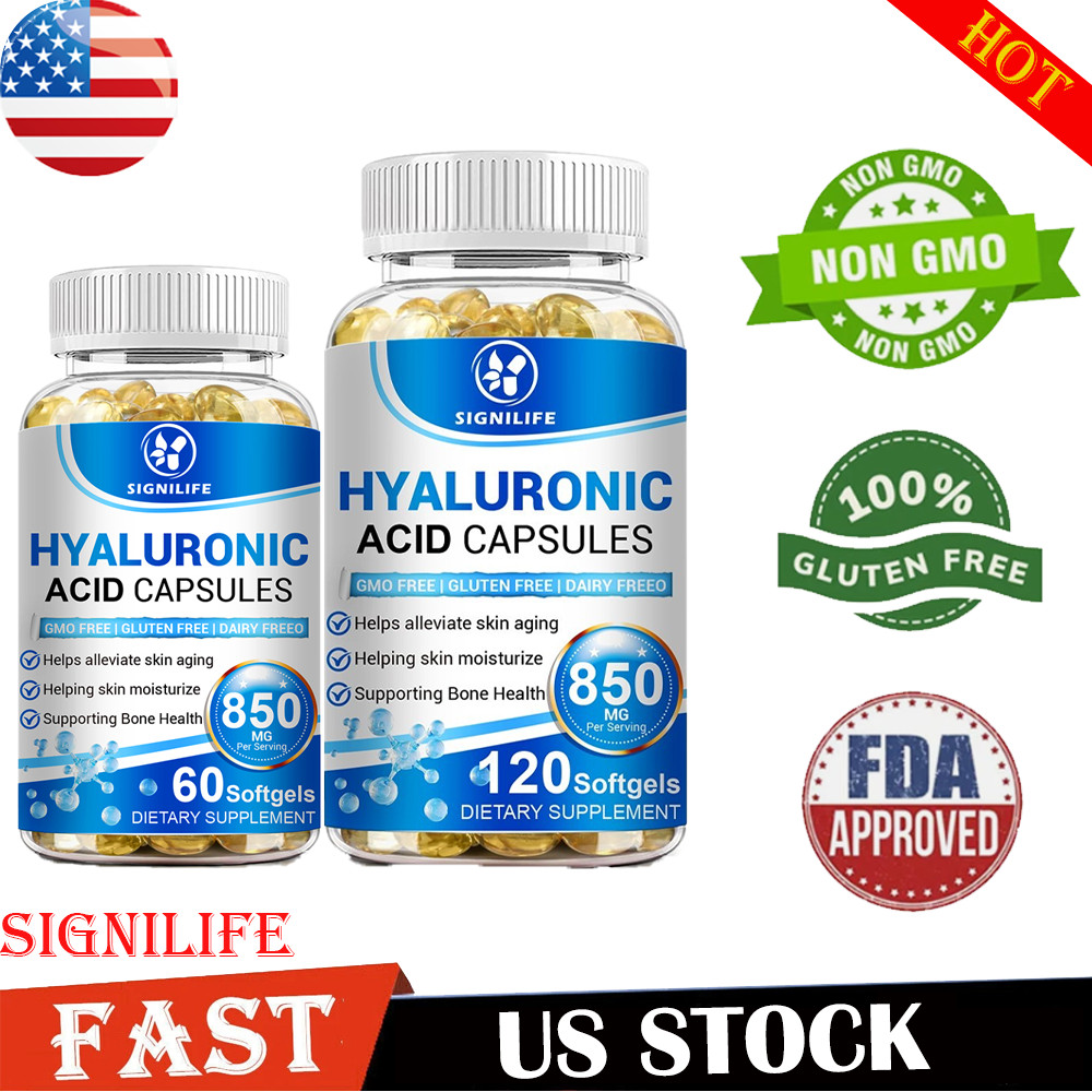 Hyaluronic Acid Capsules With Turmeric | 120 Capsules | Non-GMO & Gluten Free