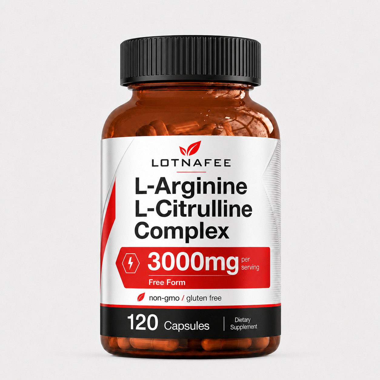 L-Arginine L-Citrulline Complex | 3000mg | 120 Capsules | Non-GMO | by Lofnafee