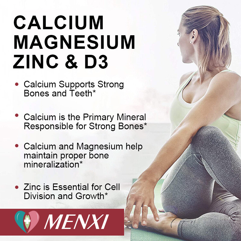1-4 Pack Zinc Calcium Magnesium Vitamin D Complex Supplement Bone Muscl Support