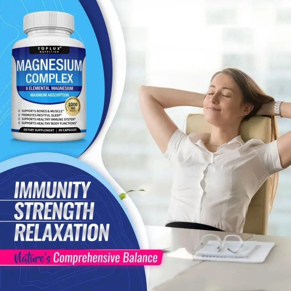 2bottles of magnesium complex 8essential magnesium supplements for fast delivery