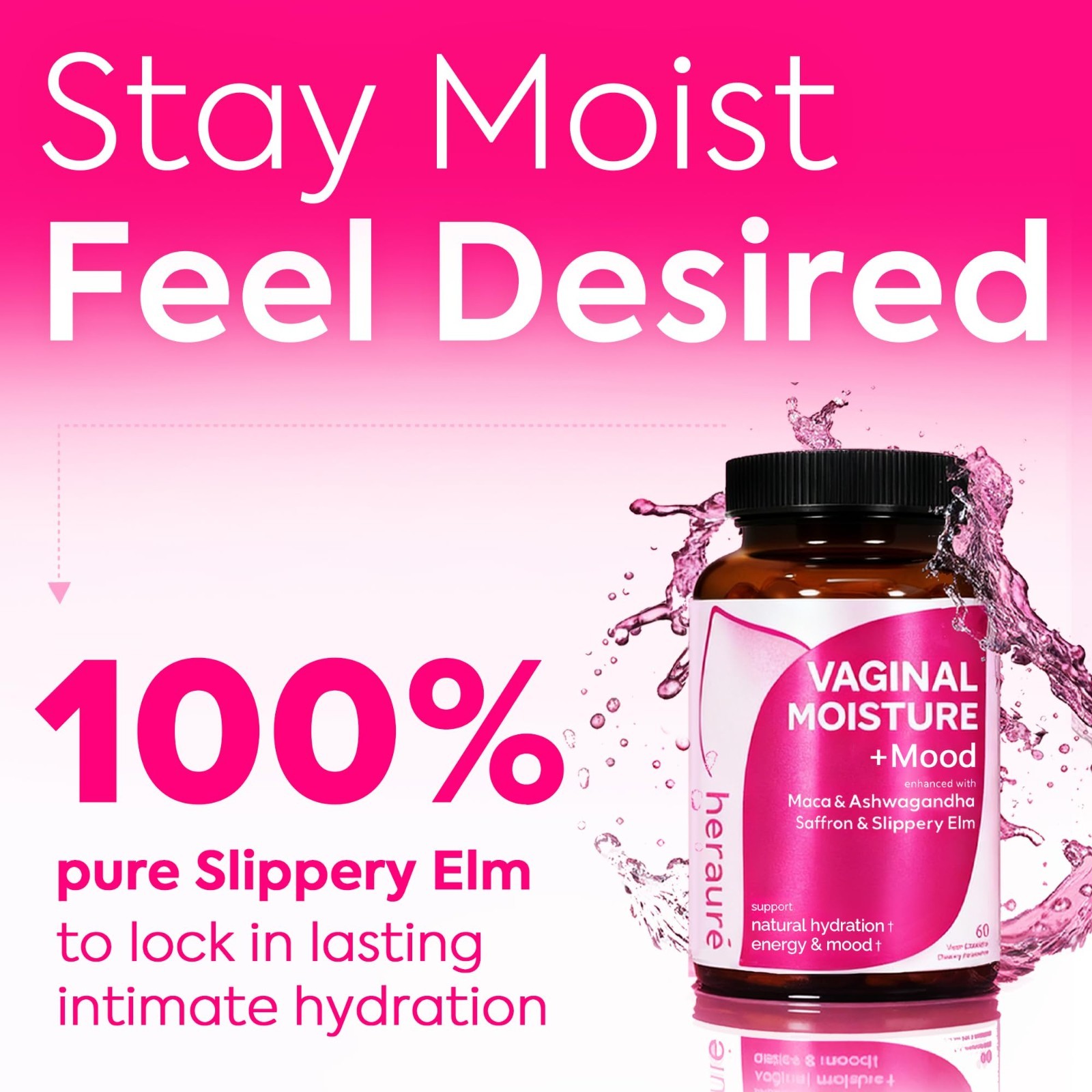 Vaginal Moisture & Libido Enhancer for Women – Hormone Balance, Mood Boost, 60CT