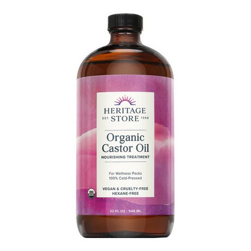 Castor Oil Organic 32 OZ by Heritage Store