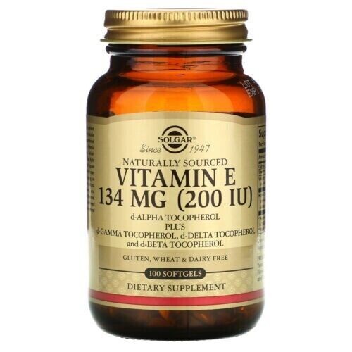 Solgar Vitamin E, 134 mg (200 IU), 100 Softgels