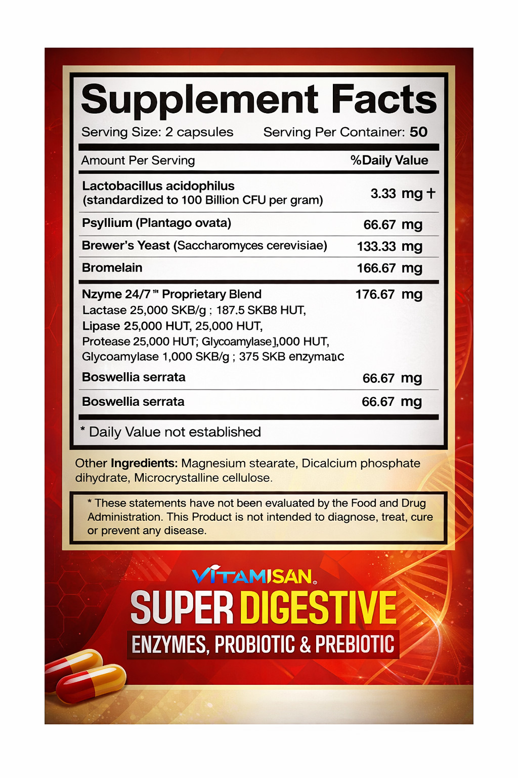 Probiotics 100 Billion CFU Potency Digestive Inmune Health 200 Capsules USA 2 Pk