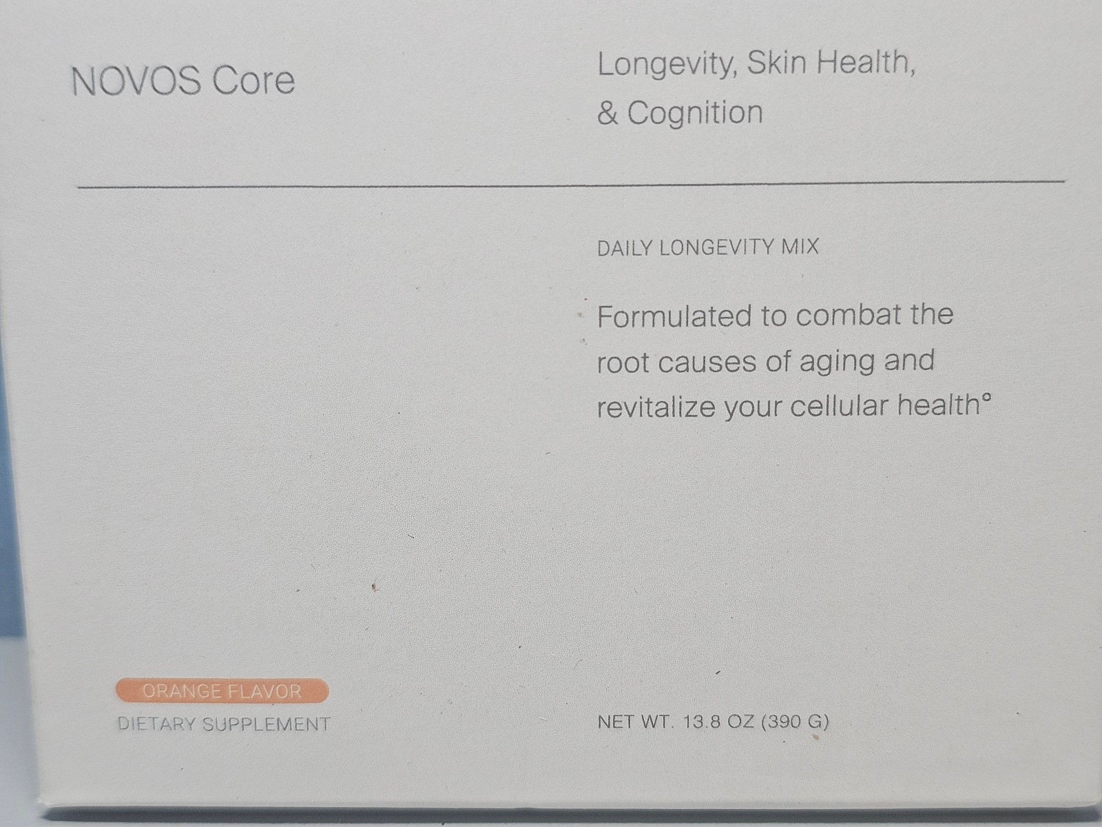 Novos – Novos Core Vitamin Drink Mix -Orange -30packets -Exp 06/27 -New! Sealed!