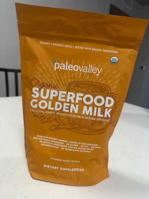 Paleovalley Organic Superfood Golden Milk Powder 30 Servings BB 08/26/2027