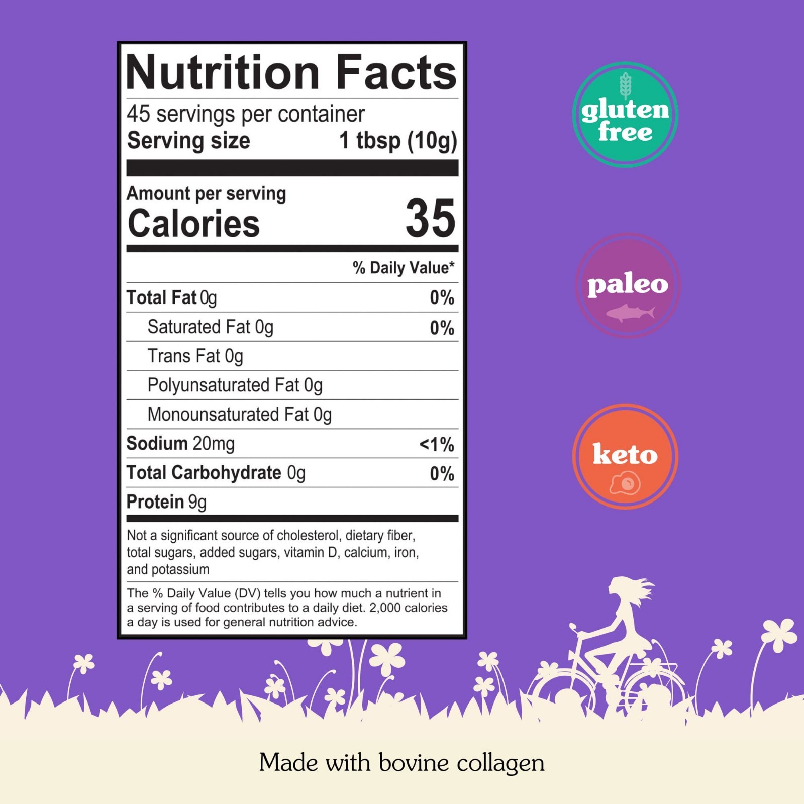 Unflavored Beef Gelatin Powder – Instantly Thickens, Stabilizes & Texturizes, 1