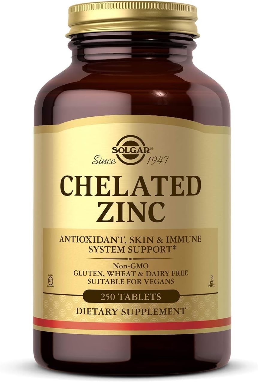 Chelated Zinc 250 Tablets – Support Immunity, Skin, and Cell Health