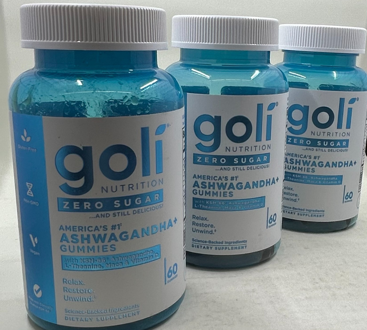 Goli Zero Sugar Ashwagandha Gummie NEW (LOT OF 3) EXP: No Earlier than 2027