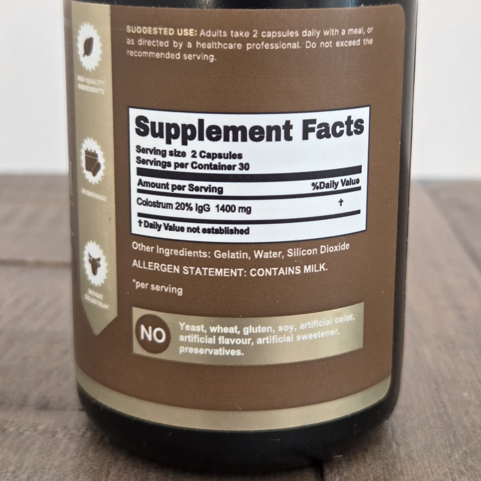 BLife Bovine Colostrum 1400mg Immune Gut Support 60 Caps Exp 04/2028