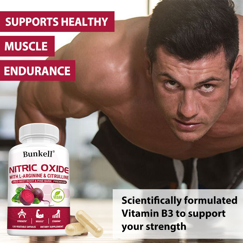 Nitric Oxide Booster Supplement – L-Arginine, L-Citrulline & Red Beet Root