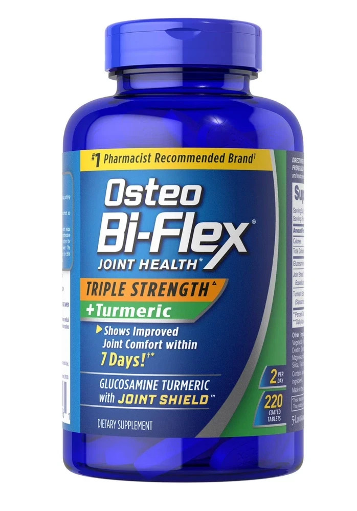 Osteo Bi-Flex Triple Strength Turmeric 220 ct Joint Supplement EXP04/2028 SEALED