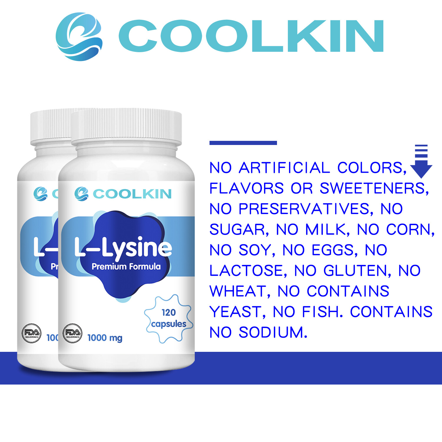 L-Lysine 1000mg – Antiacabolic,Tissue Repair Regener,Immune Support,Gluten Free