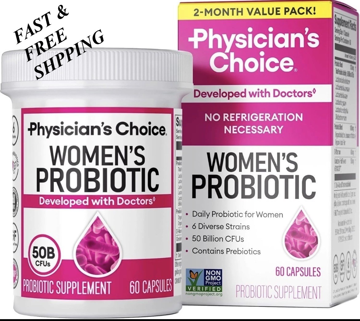 NEW Physician’s Choice Women’s Probiotic – 50 Billion CFU – Organic Prebiotic