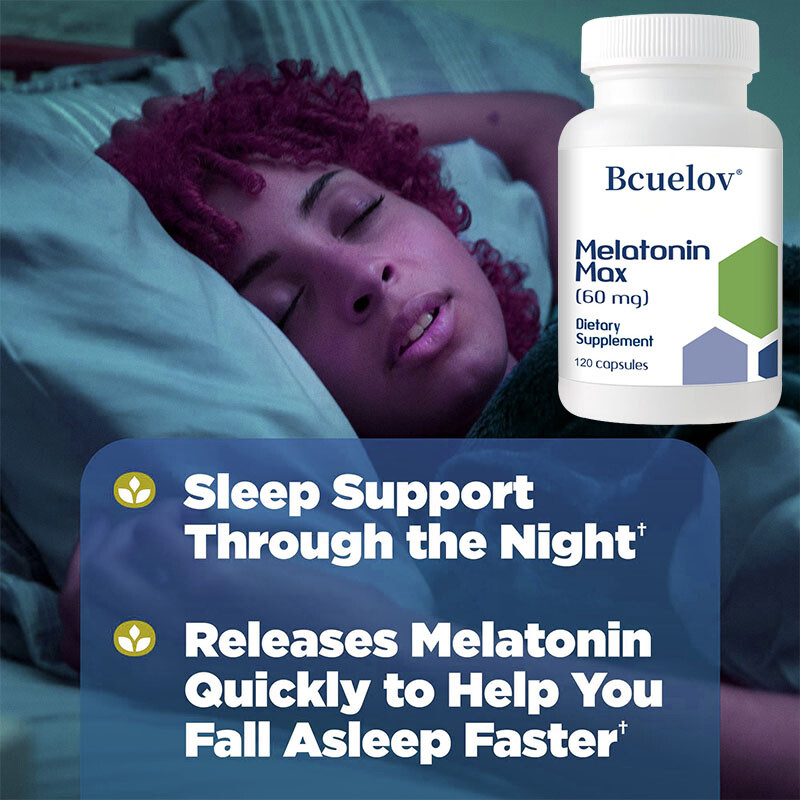 Qty30/60/120 Capsules For Sleep Support Supplement Relieve Stress Better Sleep