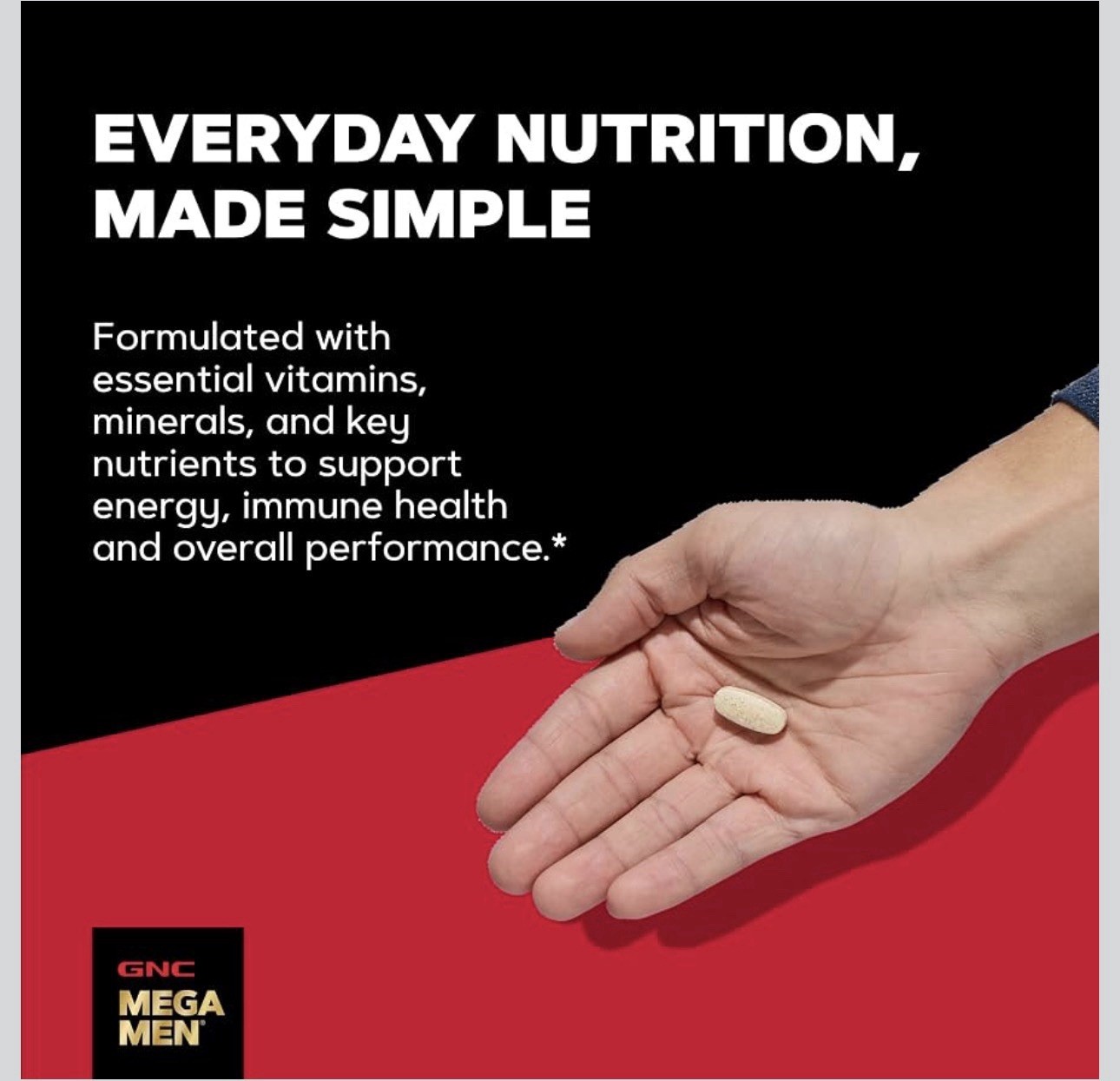 GNC Mega Men One Daily Multivitamin 60 Count Men’s Vitamins 60 Servings New